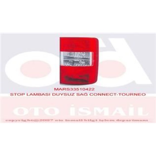 MARS 510422 Stop Lambası Sağ Transit Connect 02-08 Duysuz