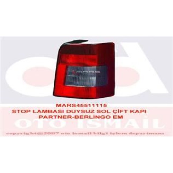 MARS 511115 Stop Lambası Sol Partner 96- / Berlingo 96- Duysuz Çıft Kapı