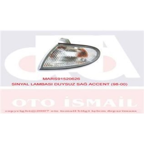 MARS 520626 Sinyal Lambası Sağ Accent 98-00 Duysuz 