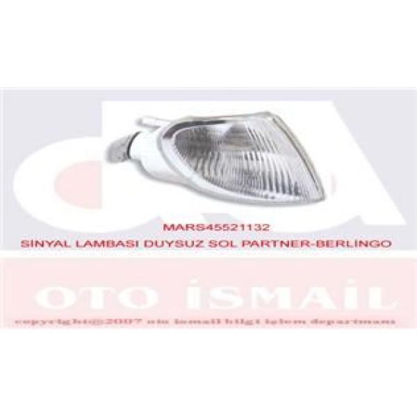 MARS 521132 Sinyal Lambası Sol Partner 96- / Berlingo 96- Duysuz 