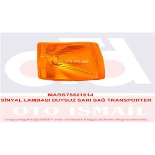 MARS 521514 Sinyal Lambası Sağ Transporter T4 95- Duysuz Sarı