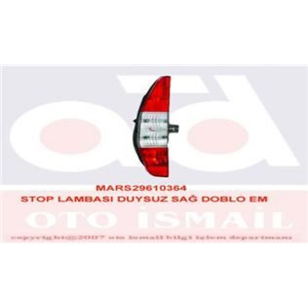 MARS 610364 Stop Lambası Sağ Doblo 01-06 Duysuz