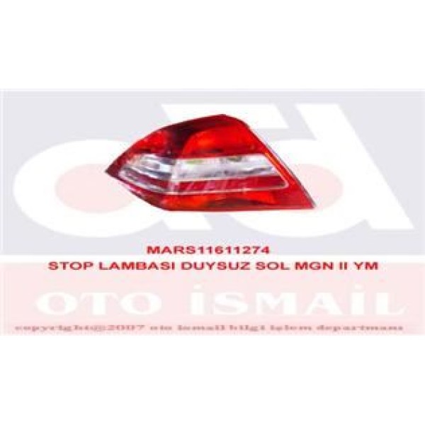 MARS 611274 Stop Lambası Sol Megane II 05- Megane II 07-10 Duysuz