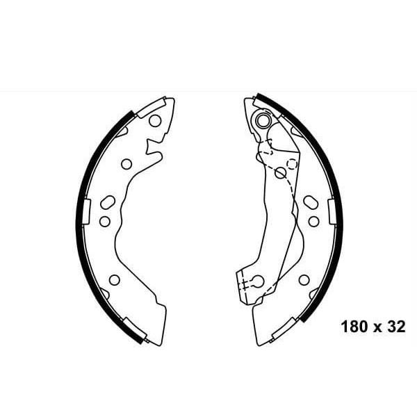 MANDO MLH02 Kampana Balata Accent 94-00 180X32 