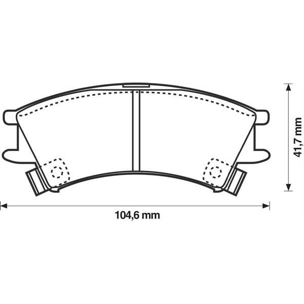 MANDO MPH16 Ön Balata Atos 1.0I (02.98-08/01) Atos Prıme 1.0I (03.99-07/01) Atos Sprırıt (09/99-) 