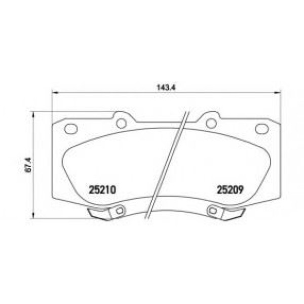 MANDO MPT13 Ön Balata Hı-Lux Pickup 2.5D-4D 01- Hı-Lux Pickup 2.5 07-