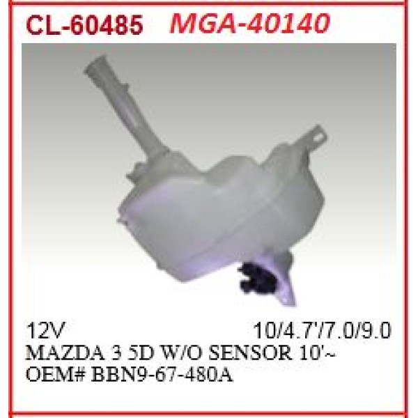 MGA 40140 Silecek Su Deposu Mazda 3 Hb 08-12 Motorlu Sensörsüz 