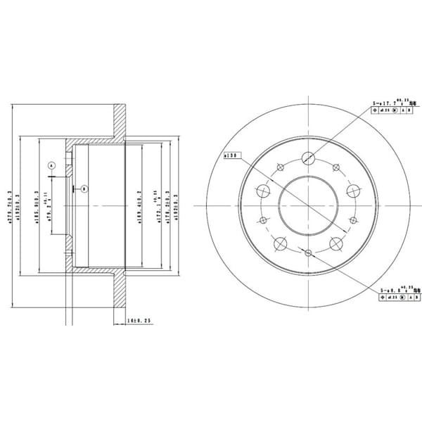 MGA 50125 Fren Diski Arka 18Q Ducato 94-06 / Boxer 94-06 / Jumper 94-06 Düz 280Mm
