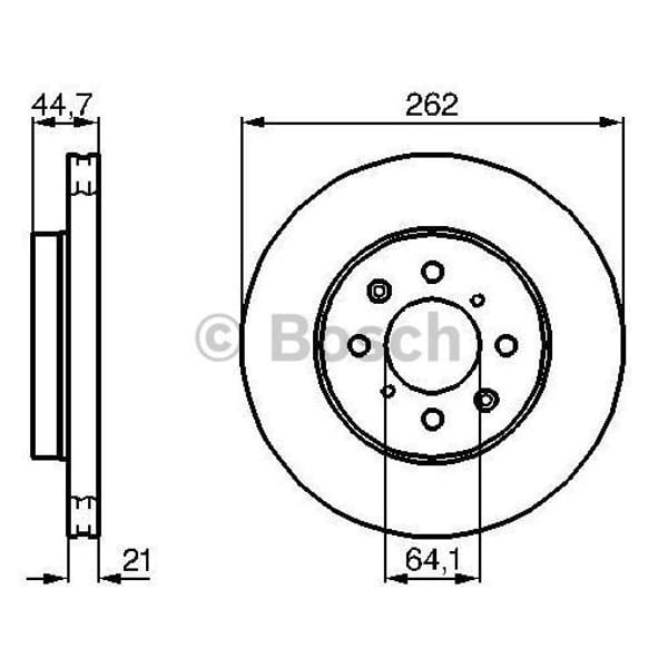 MGA 50295 Fren Diski Ön Civic V 91-95 / 25 99- 45 99- 200 95- 400 95- / Zr 01- Havalı 262Mm