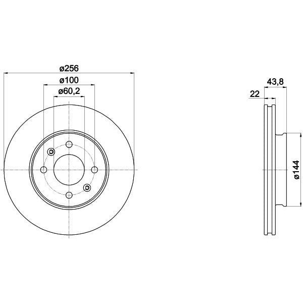 MGA 50381 Fren Diski Ön Accent Blue 12- / Rio III 11- Havalı 256
