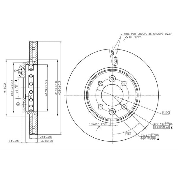 MGA 50408 Fren Diski Ön CLIO III 05- Kangoo I 98- Megane I 95- Megane II 02- Laguna I 94- Scenic I 9 