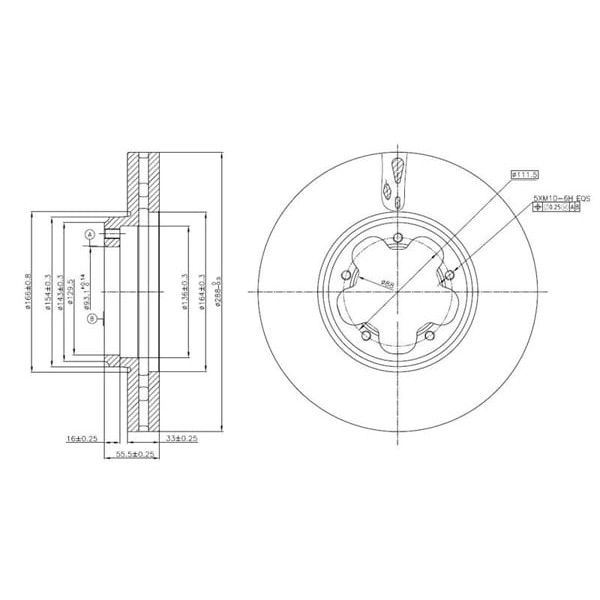 MGA 50415 Fren Diski Ön Tourneo Custom 12- Transit 13- Havalı 288Mm