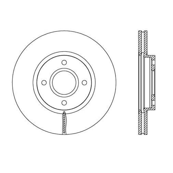 MGA 50444 Fren Diski Ön Fiesta VI 08- B-Max 12- Tourneo Courier 14- Havalı 278Mm