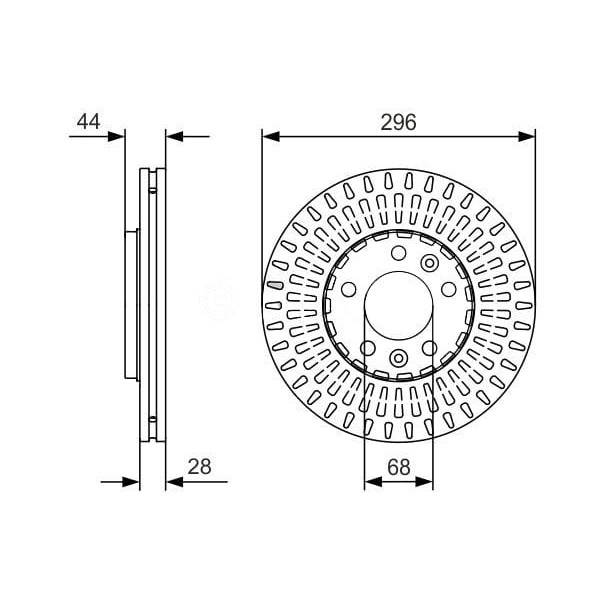 MGA 50446 Fren Diski Ön Trafic III 14- / Vivaro B 14- Havalı 296Mm