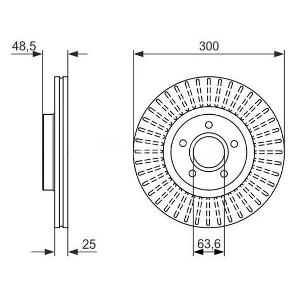 MGA 50454 Fren Diski Ön Havalı 300-5 Focus II Focus Cmax 1.6TDCI 1.8TDCI 2.0TDCI 07-