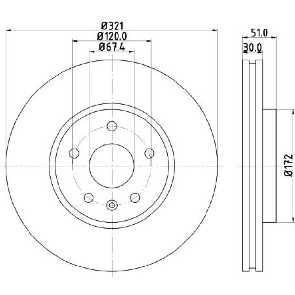 MGA 50464 Fren Diski Ön 17 Insignia 1.4 1.6 1.8 2.0 Cdtı 08-11