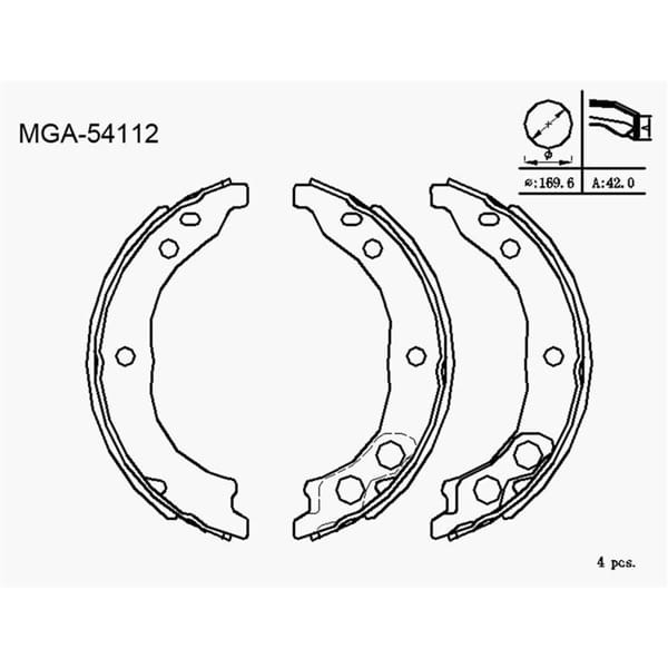 MGA 54112 El Fren Balatası Ducato 02- / Boxer 02- / Jumper 02- 172X42 