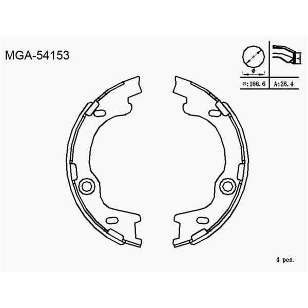 MGA 54153 El Fren Balatası İ30 07- / Pro Ceed Ceed 07- Sportage 04- 170X26
