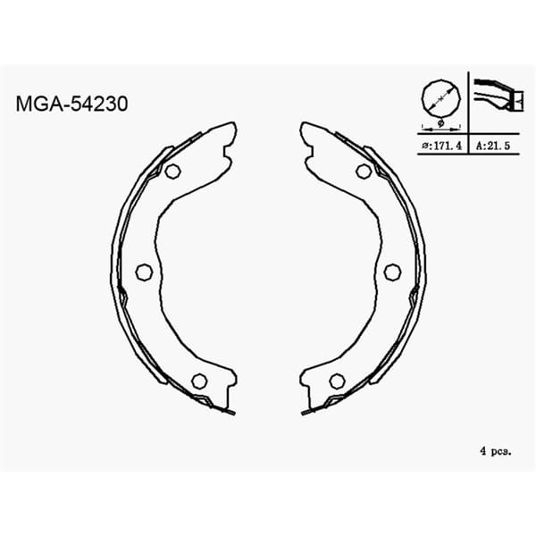 MGA 54230 El Fren Balatası X-Traıl 01-13 170×32