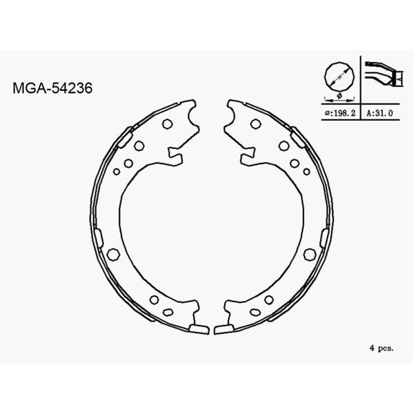 MGA 54236 El Fren Balatası Cr-V 01-06 200×35 