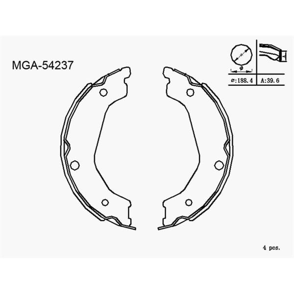 MGA 54237 El Fren Balatası Sorento 02- 190X40