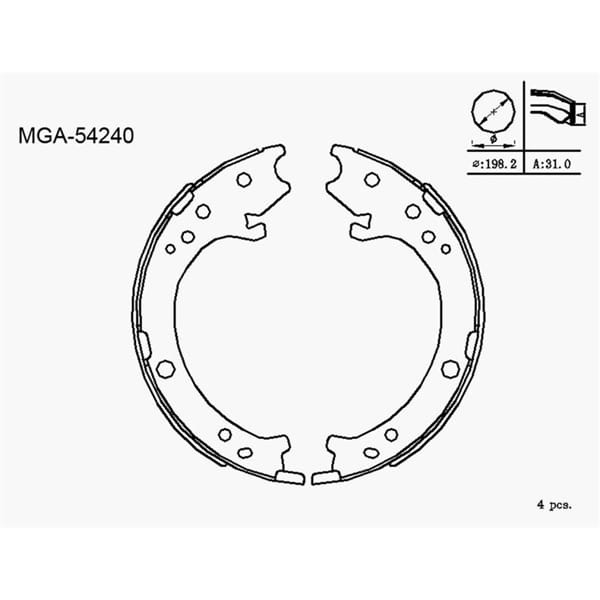 MGA 54240 El Fren Balatası Cr-V 06- 200×35 
