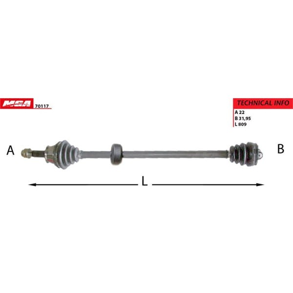 MGA 70117 Aks Sağ Palio Yeni Model Albea 1.2 1.4 1.6 16V 