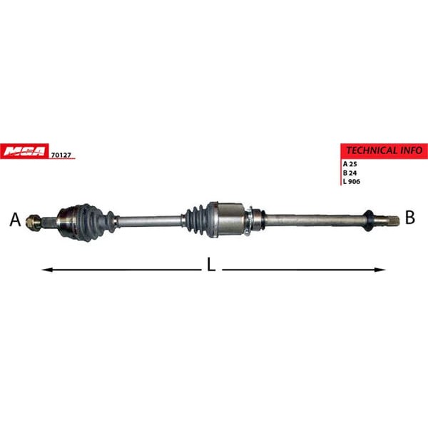 MGA 70127 Aks Sağ Grande Punto 05- 1.3 Jtd 75Hp Mıllı