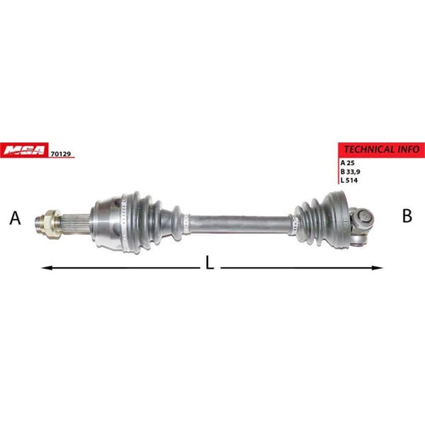 MGA 70129 Aks Sağ Grande Punto 05- 1.3 Jtd 