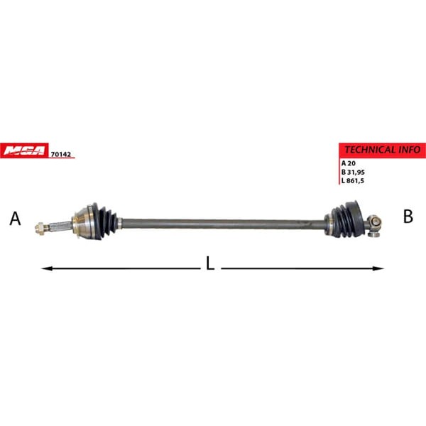 MGA 70142 Aks Sağ Uno 70 Sx Uno 70 95-