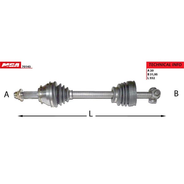 MGA 70143 Aks Sol Uno 70 Sx Uno 70 95- 