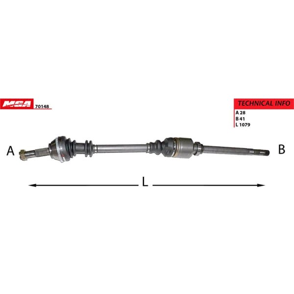 MGA 70148 Aks Sağ Absli 14Q 54D Ducato 95-99 2.5 Td Kalın Freze Ml5 Sanz