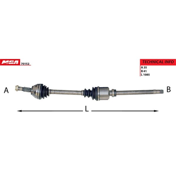 MGA 70152 Aks Sağ Abssız 18Q Ducato / Boxer / Jumper 