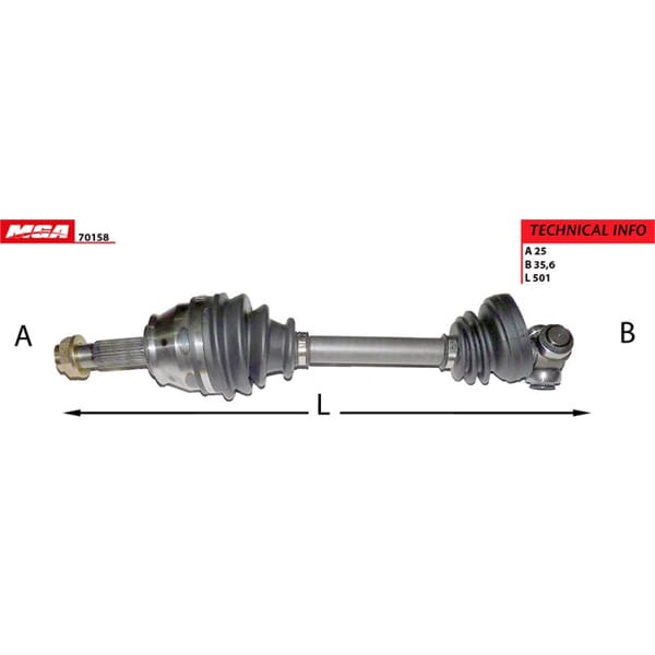 MGA 70158 Aks Sol Albea Doblo 05- 1.3 Mjtd 1.9 Jtd 