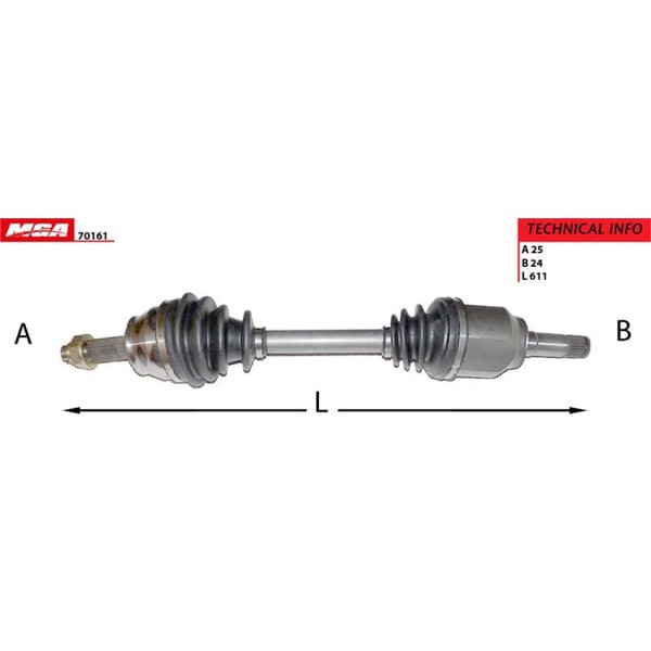 MGA 70161 Aks Sol Albea Doblo 05- 1.3 Mjtd 1.9 Jtd Kafası Üzerınde 