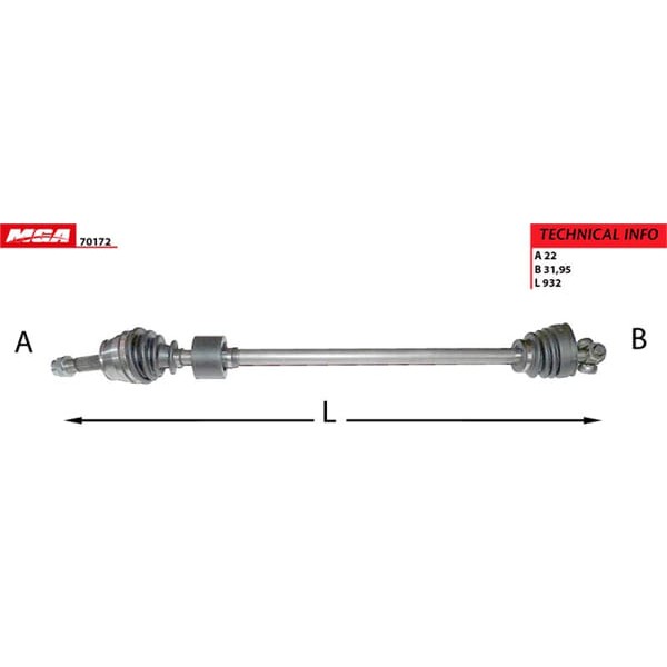 MGA 70172 Aks Sağ Doblo 1.9D 