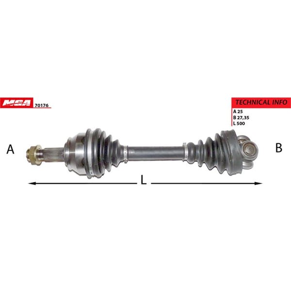MGA 70176 Aks Sağ Sol Doblo 10- 1.6 Jtd Kısa Şase