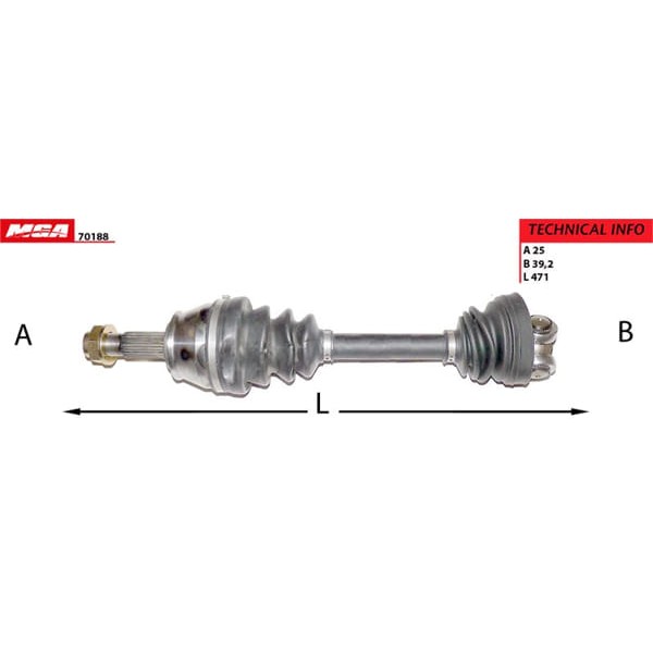 MGA 70188 Aks Sol Palio Albea 06- Linea 07- 1.3 Jtd 90 Hp 