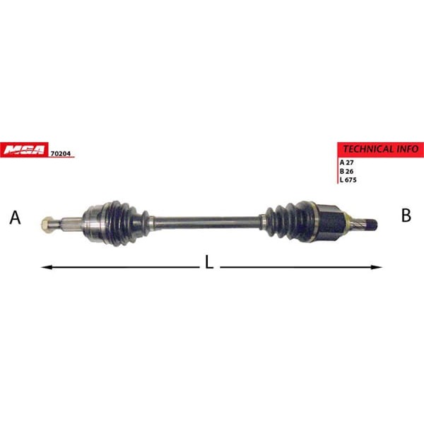 MGA 70204 Aks Sol Kangoo III 1.6 08- 1.5DCI 12- Kangoo Express 09-