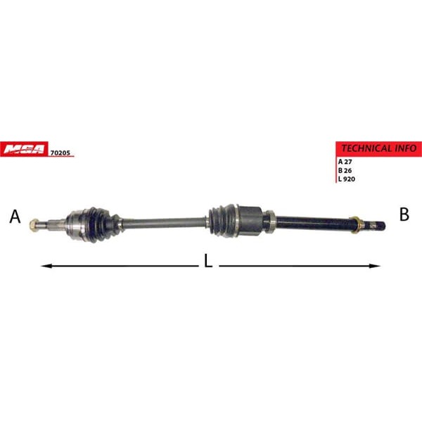 MGA 70205 Aks Sağ Kangoo III 1.6 1.5 DCI 08- Kangoo Express 08- 