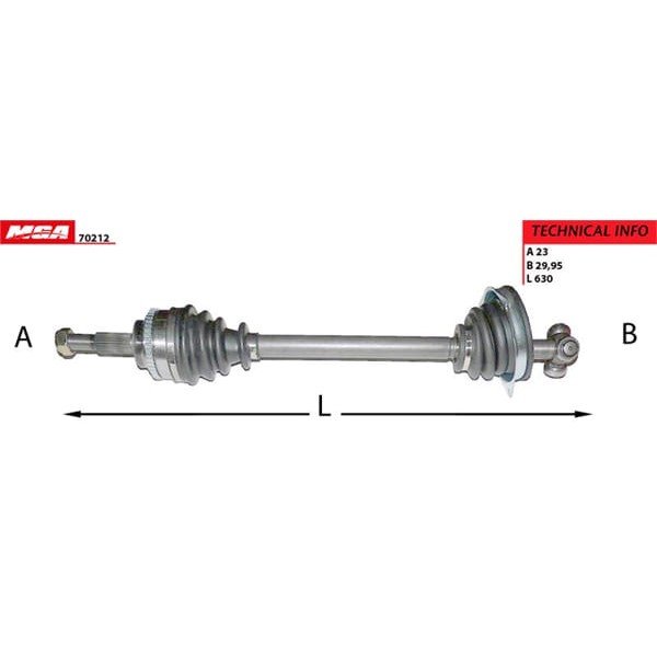 MGA 70212 Aks Sol Absli CLIO II Symbol 06- Kangoo 1.5 DCI Kalın Freze 