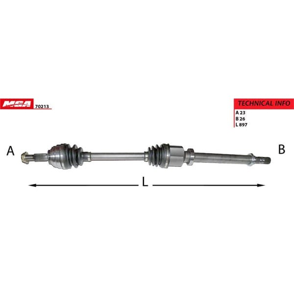 MGA 70213 Aks Sağ CLIO III Hb 07- / Logan Mcv 07- Logan 07- 