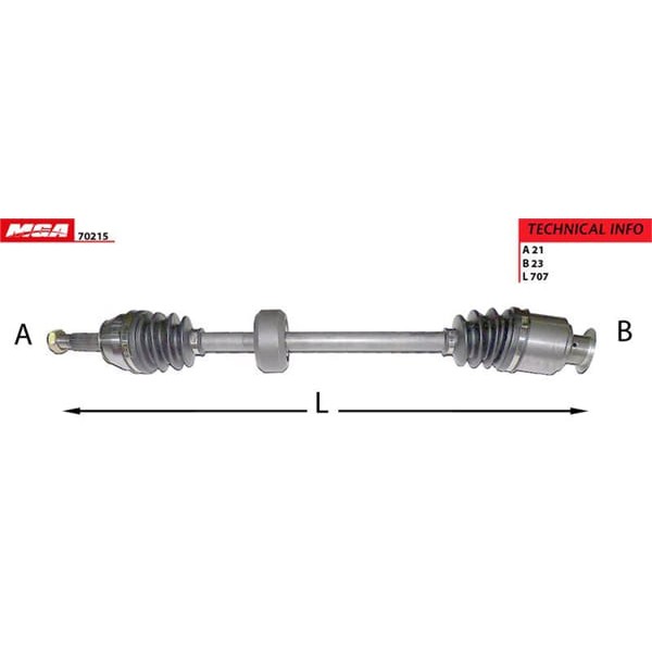 MGA 70215 Aks Sağ CLIO 91-98 CLIO I 91-98 1.4 