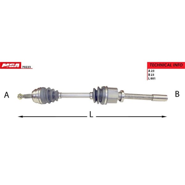 MGA 70223 Aks Sağ Laguna I 98-01 2.0 16V N7Q 