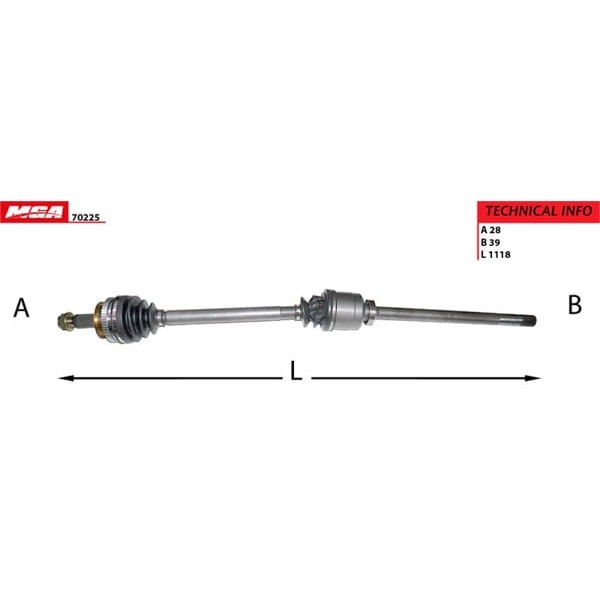 MGA 70225 Aks Sağ Absli 51D Master II / Movano 