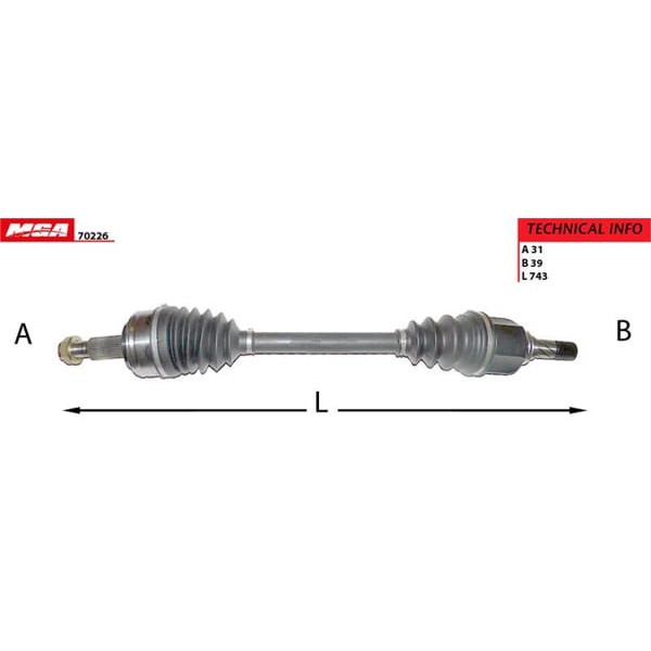 MGA 70226 Aks Sol Master III 09- / Movano 6 Vites