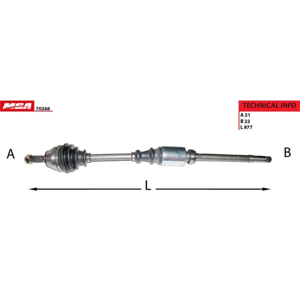 MGA 70268 Aks Sağ 306 1.1 1.4 