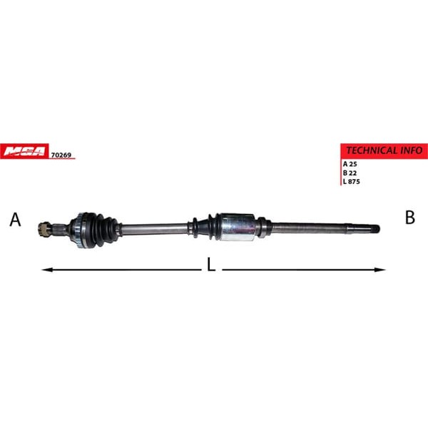 MGA 70269 Aks Sağ Absli 29D 306 1.4 1.6 Tu3-5 