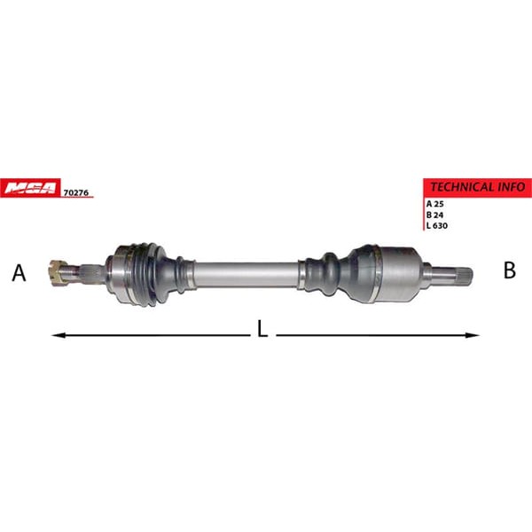 MGA 70276 Aks Sol 307 / C4 04- 1.6 16V 2.0 16V Ie 1.4 HDI 1.4 Be Sanz