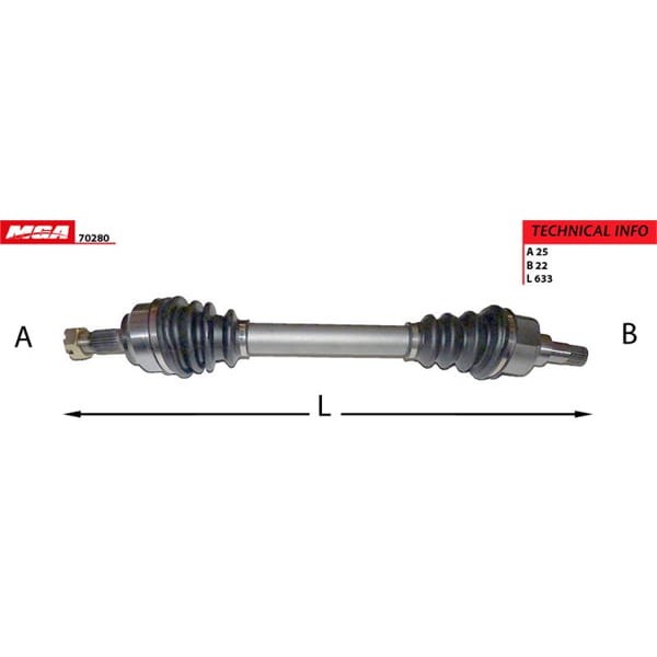 MGA 70280 Aks Sol 307 00-07 / C4 1.4 1.6 16V Komple Manuel